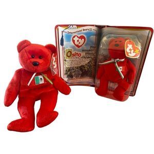 1999 Osito The Bear Set Ty Teenie Beanie Baby Plush Collectible